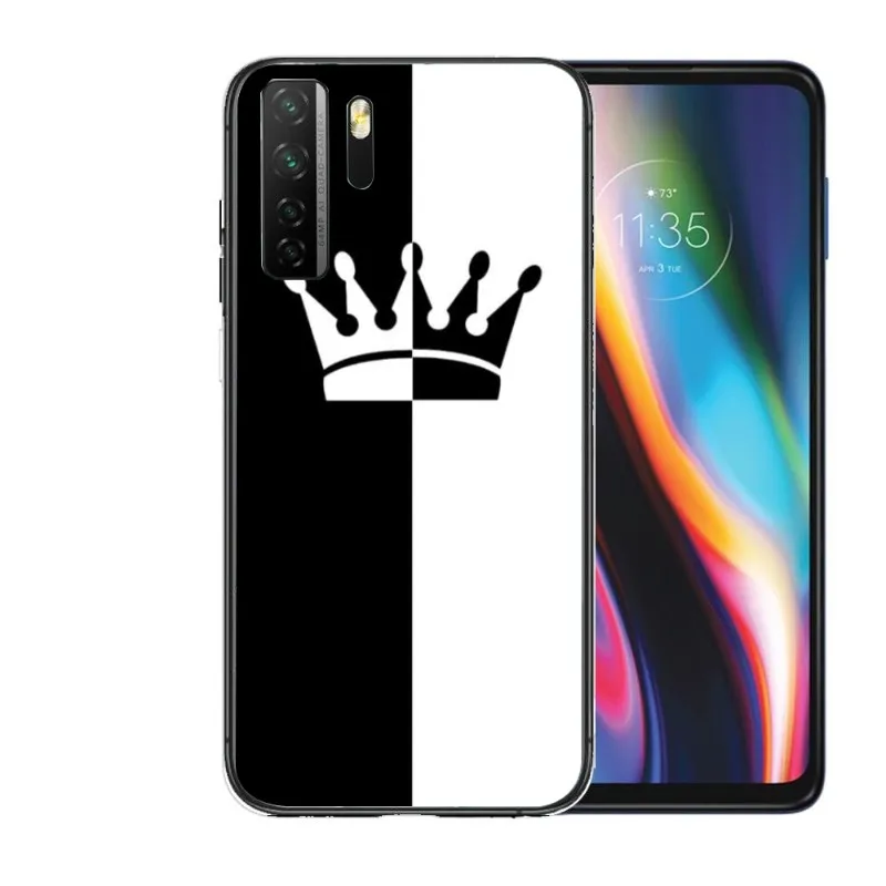 Фото Чехол Kiang Tu для телефона Huawei P50 P40 P30 Pro Lite P Smart 2021 2019 Magic 3, мягкий черный чехол для телефона №3