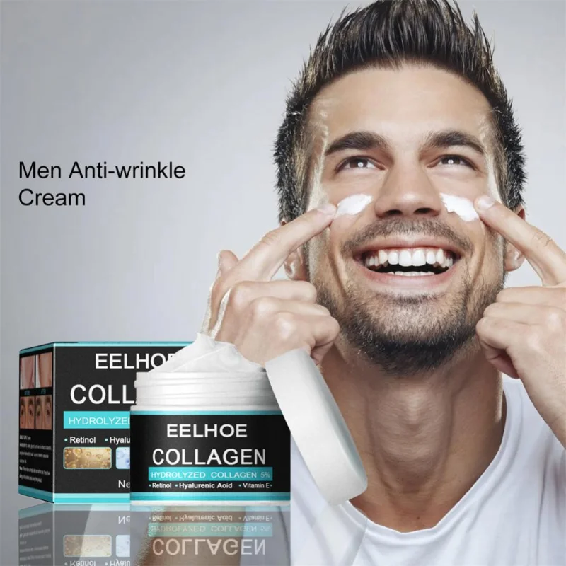 

Collagen Anti Wrinkle Men's Creams Hyaluronic Acid Skin Firming Fade Fine Lines Hydrating Brightening Moisturizing Facial Cream