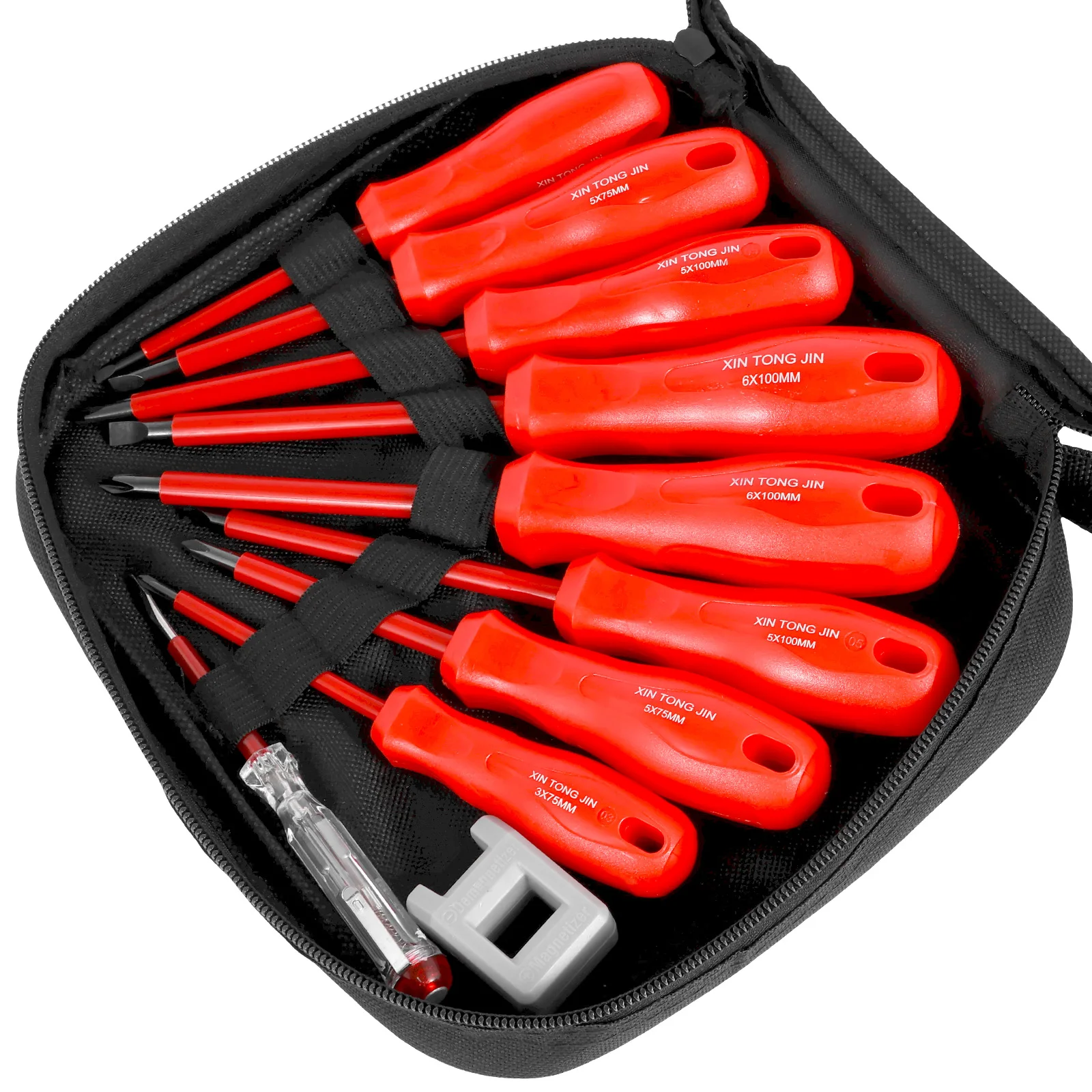 

8Pcs Electrician Insulated Screwdriver Set 1000V CRV Steel Magnetic Tip Screw Driver Kit with Electric Pen and Magnetizer Safe