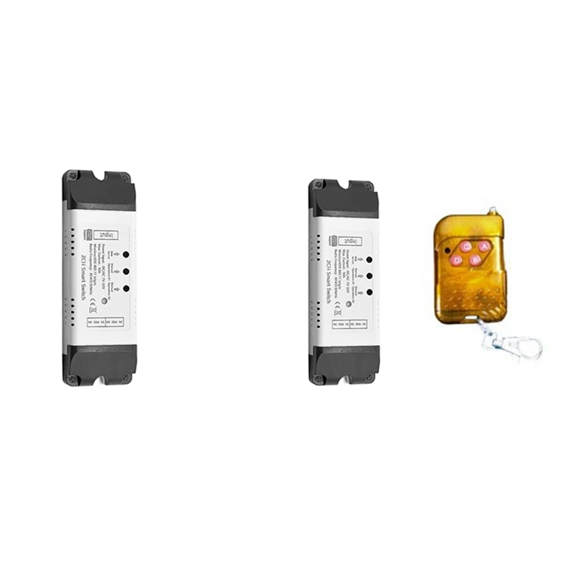 

Tuya 5-32V Zigbee Switch Module 2 Channel With RF433 Zigbee Inching / Self-Lock / Interlock Switch APP Control