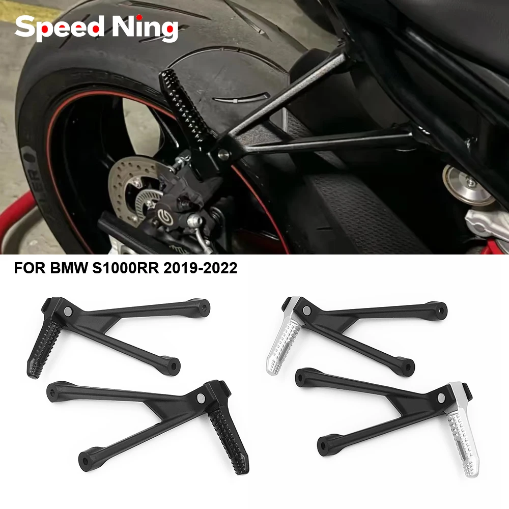 Фото Задние подножки для BMW S1000RR M1000RR, аксессуары для мотоциклов S1000RR K66 M1000 K67, подставка для ног с педалью пассажира, алюминиевый подножка №2
