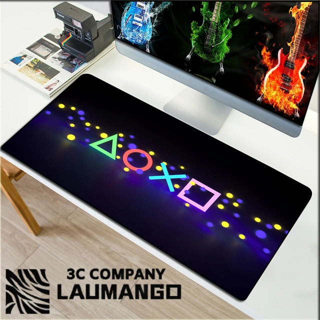 Mouse Pad Large PlayStation PS4 Mousepad Company Table Mat Gamer Keyboard Keyboards Accessories Deskmat Mausepad Gaming Laptop 1