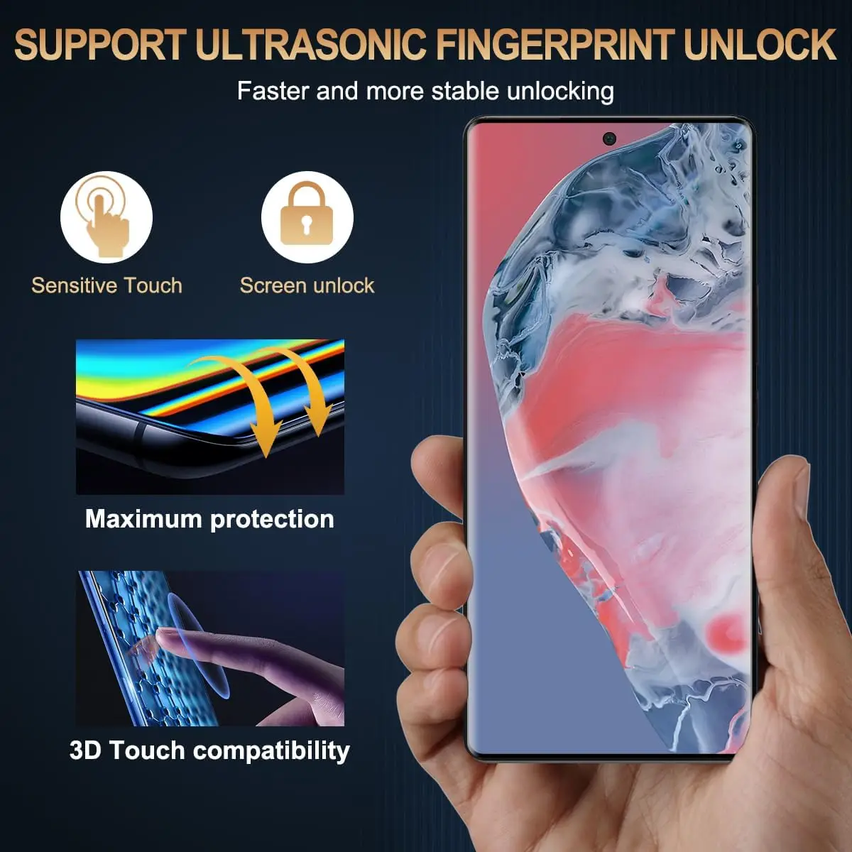 2/4 шт. 3D закаленное стекло для Huawei Honor 90 80 HD изогнутая защита экрана