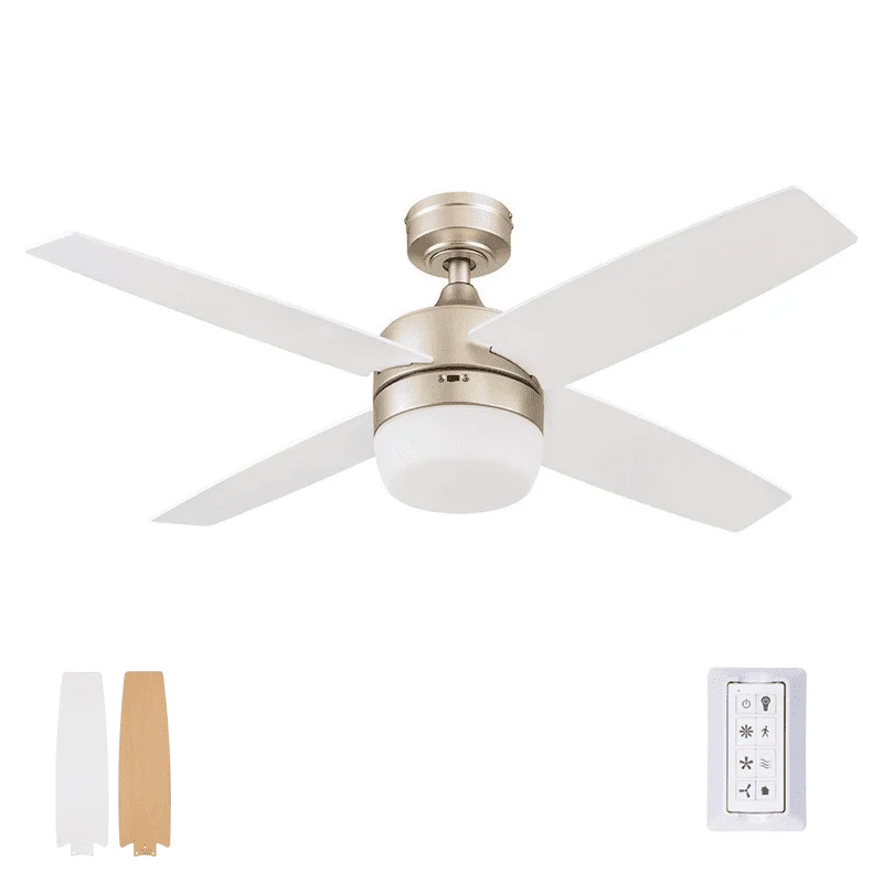 

Champagne Remote Ceiling Fan, 4 Blades