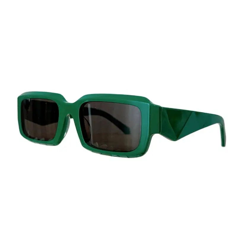 2023 top quality Retro square plate lenses UV protection green environmental protection sun glasses men and women