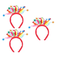 3pcs creative pom pom headband children birthday headwear birthday party supply