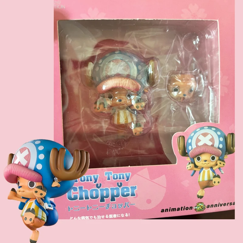 

Фигурка Аниме One Piece, хлопковая конфета, любящая Чоппер, 20-я годовщина, ПВХ экшн-фигурка, Коллекционная модель, игрушки, кукла, рождественский ...