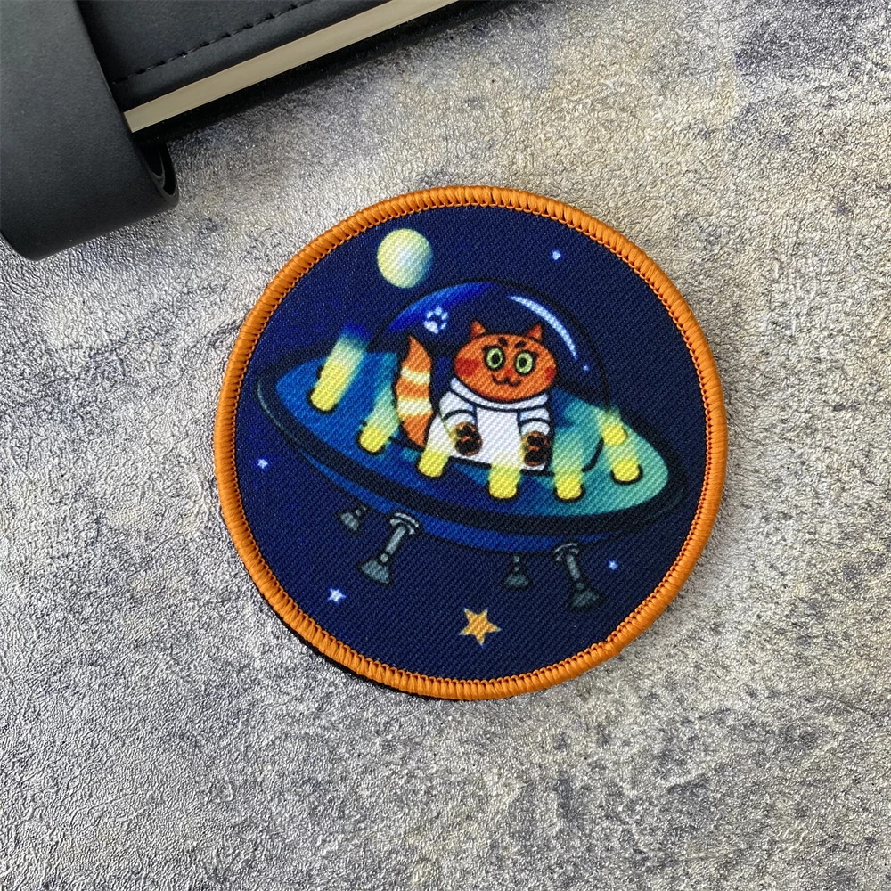 Нашивка с принтом Сибирского губернатора кошки астронавта тактический значок