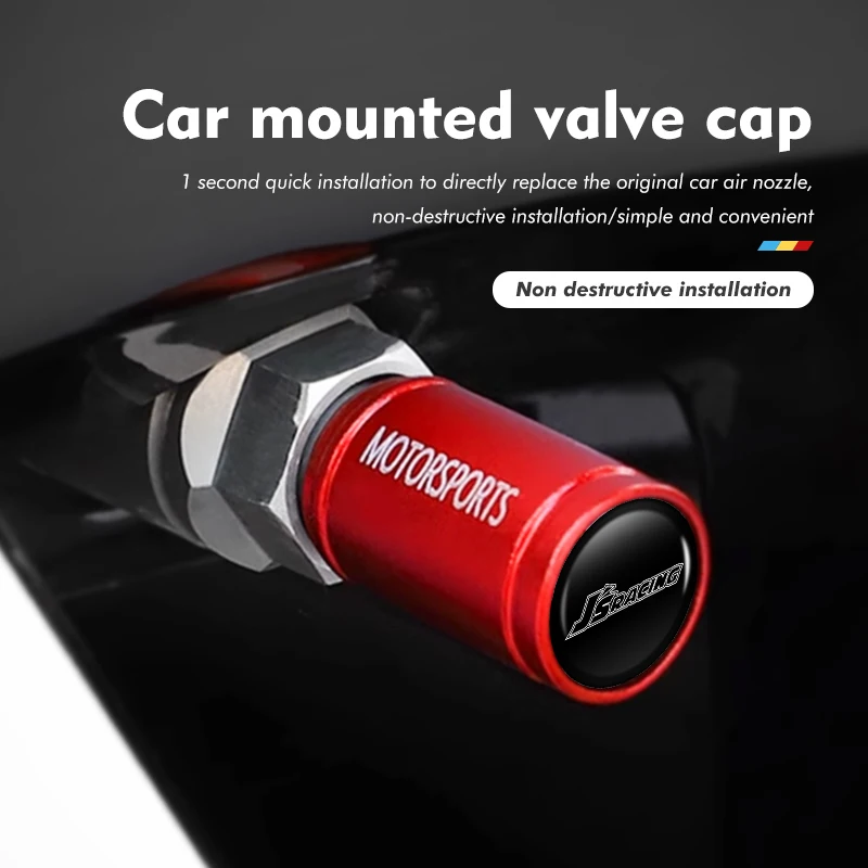 4 шт. автомобильные 3D колпачки клапана колеса из алюминиевого сплава аксессуары