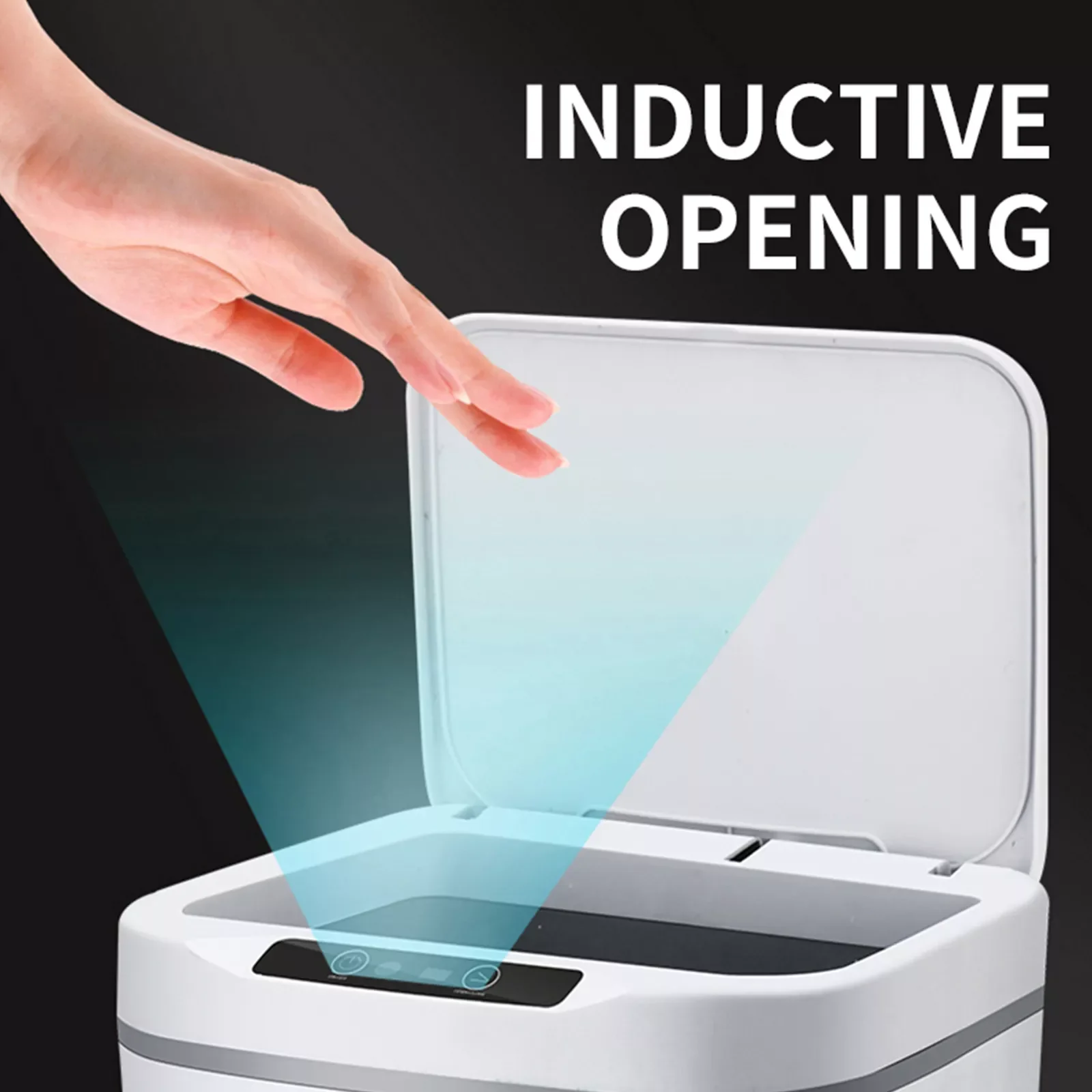 

NEW2023 18 L Waterproof Automatic Garbage Can Smart Knock Induction Garbage Bucket Dustbin with Lid for Kitchen Bathroom Bedroom