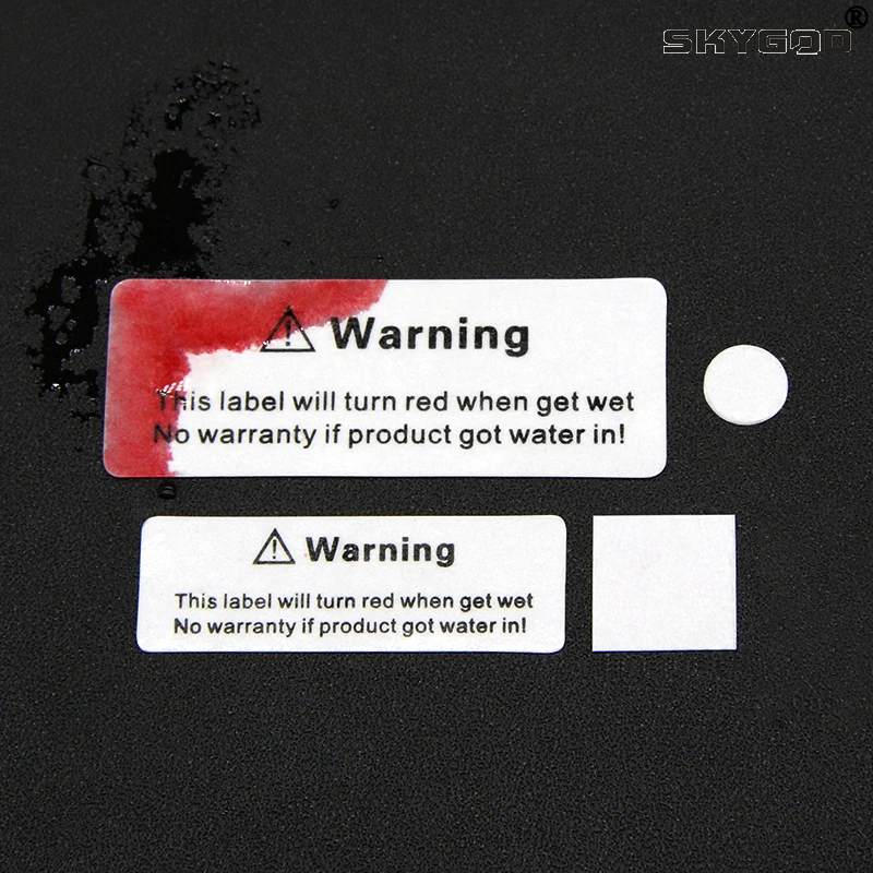 

100/300/600pcs Water Sensitive Sticker Turn Red When Got Wet Warranty Void Security Warning Label for Repair Guanantee 45x15mm