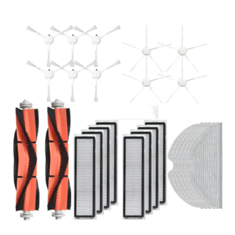 

Набор запчастей для робота-пылесоса Xiaomi Dreame D9, фильтр НЕРА, тряпичная ткань, основной ролик, боковая щетка