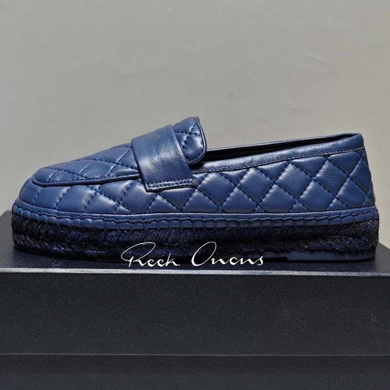 

Лоферы женские с геометрическим рисунком, Повседневная Удобная Обувь на толстой подошве, на платформе, для отдыха, осень