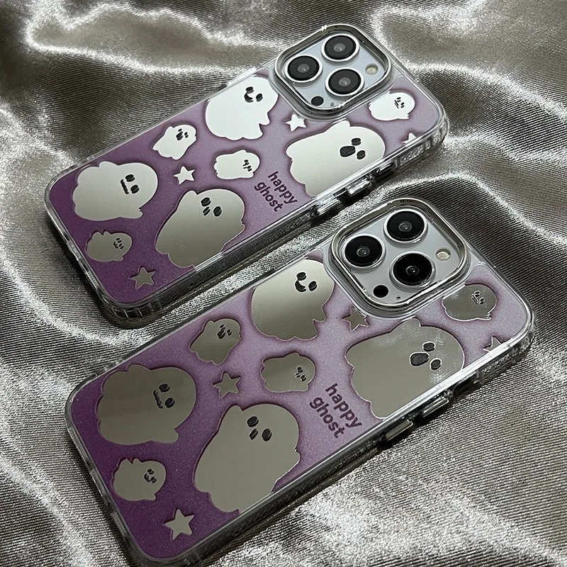 

Cartoon ghost Phone Case For iPhone 12 11 14 Pro Max Small animal X XR XS Max 7 8 Plus 13 14 Pro Max SE Cover Case
