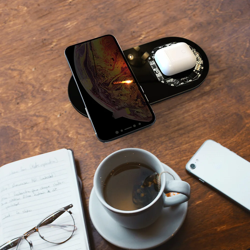 Najtaniej 2 W 1 Przezroczysta Szybka Bezprzewodowa ładowarka 15W Dla IPhone 12 13 Qi Szybkie ładowanie Dla Samsung Xiaomi Huawei Dla Samsung Zegarek