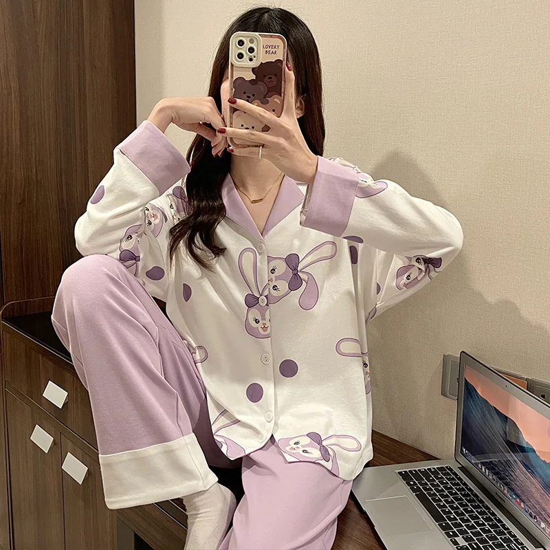 Осенняя новая пижама Disney Star Dailu из чистого хлопка женский кардиган в стиле милых