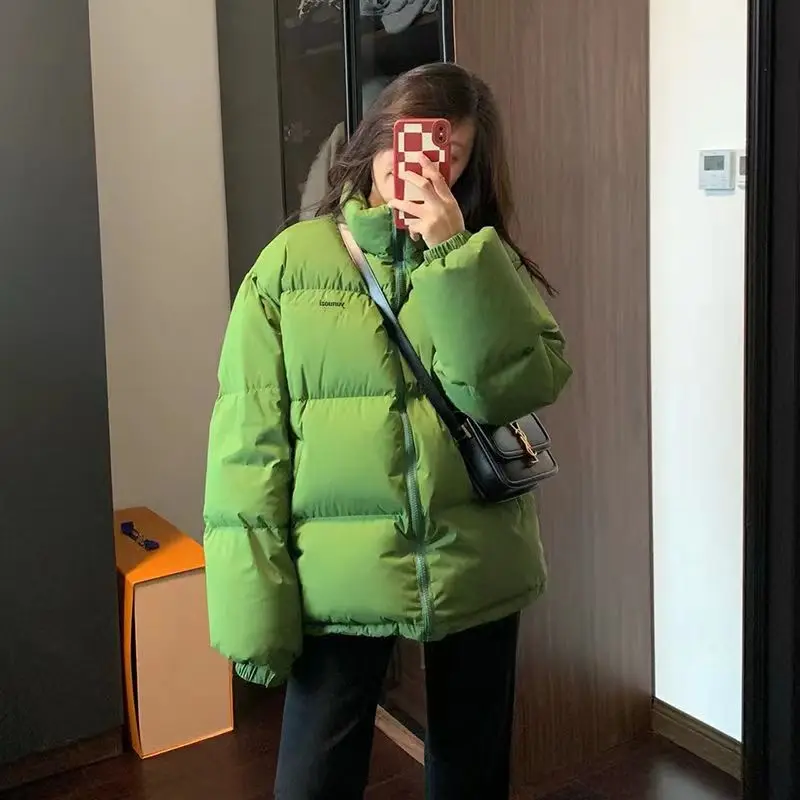 

Fashion Outdoor Jacket Short Thickened Padded Jacket 2022 New Trendy Brand Stand Collar Loose Bread Jacket