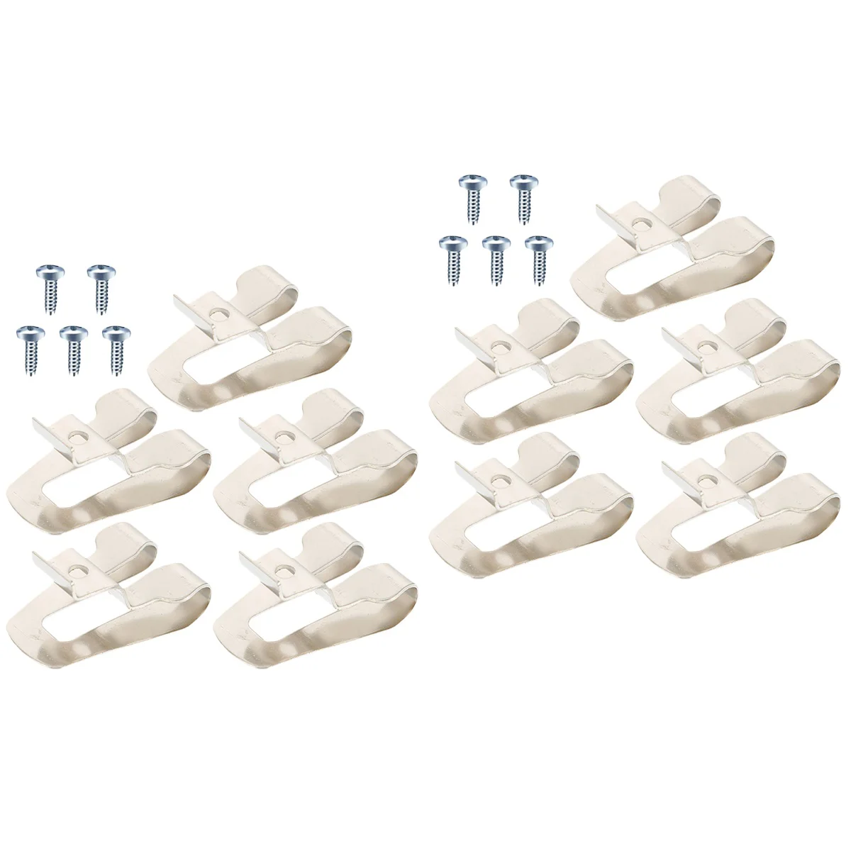 

10 Sets Tool Belt Hook Clips Steel Clips Multifunction Driver Belt Clips with Screws