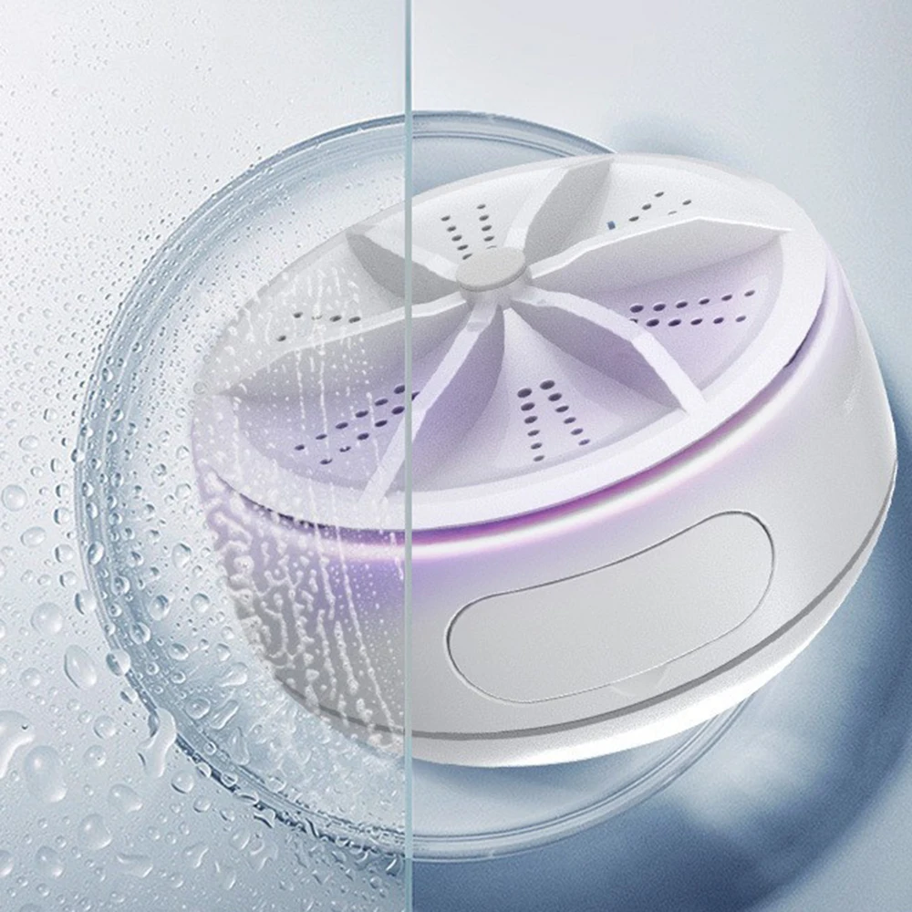 

Portable Mini Turbo Washer USB Powered Cleaning Washing Machine for Underwear Socks Mini Ultrasonic Turbo Washer for Home Travel