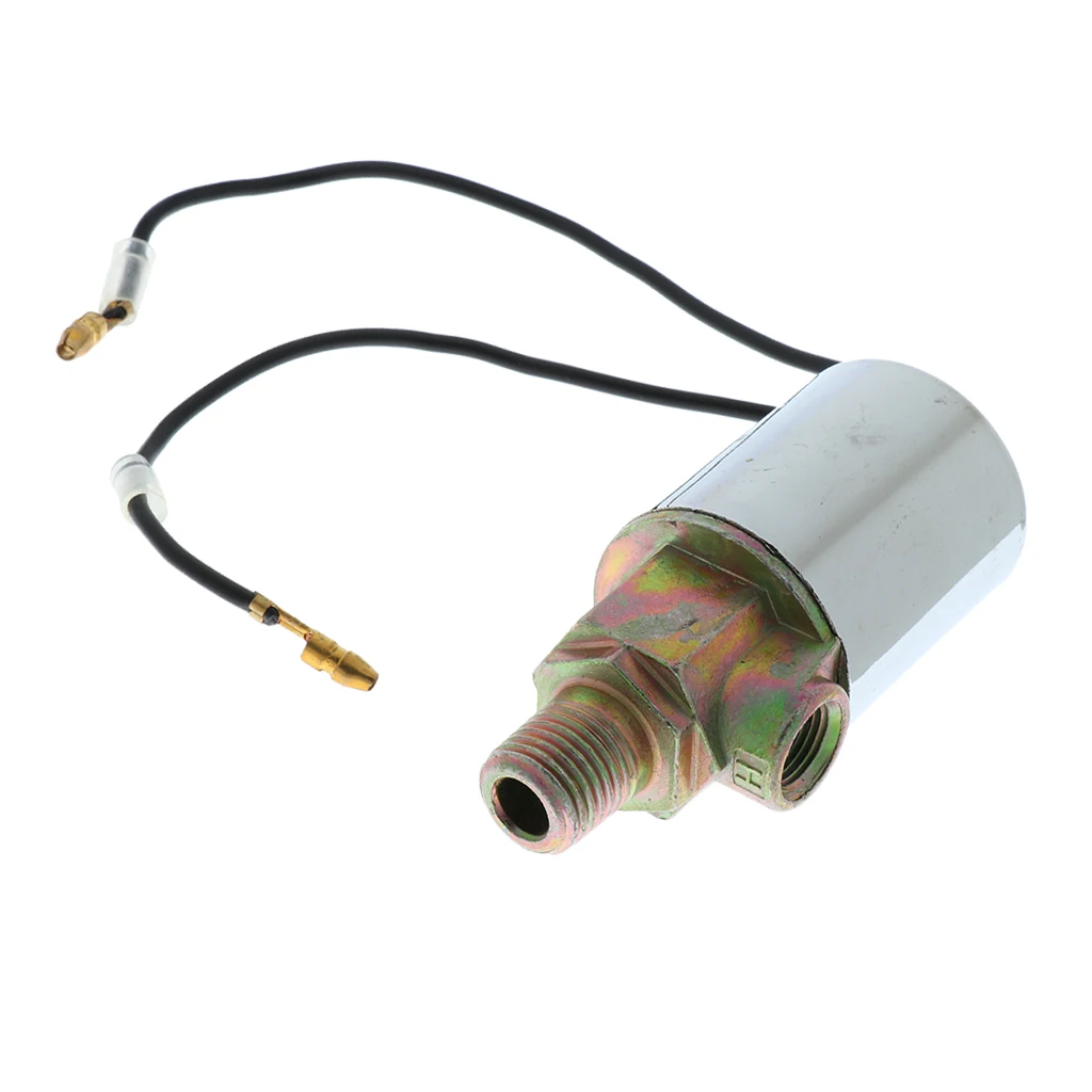

12/24 Truck Air Electric Solenoid 1/4'' Barb Chrome