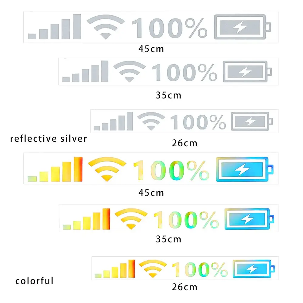 Дисплей аккумулятора Wi-Fi сигнальный знак автомобильные наклейки украшение для
