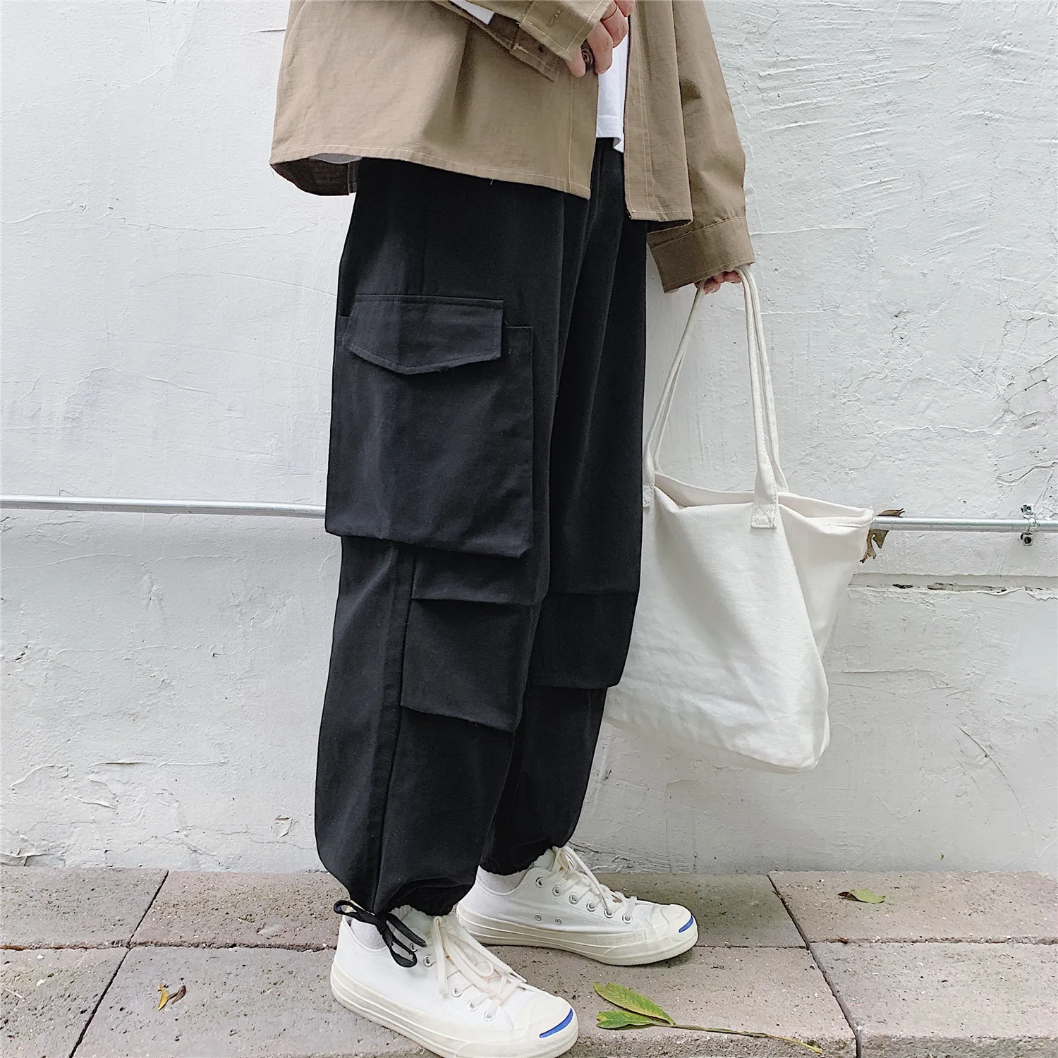 

Boutique New Men's Pants Four Seasons Overalls Casual Pants Large Size Tide Pants Loose Large Size Men's Pants