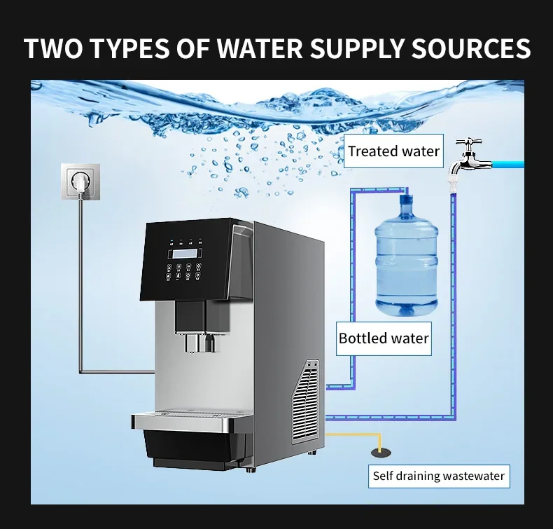 Автомат для льда из нержавеющей стали 30 кг/24 ч