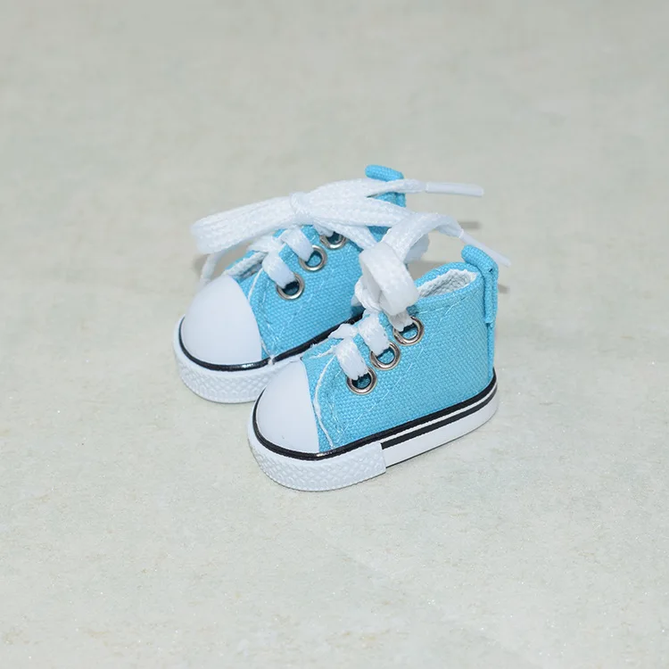 

Pair 5CM Canvas Shoes Doll Dress Up Casual Shoes Muppet Doll Toy Shoes Mini Simulation Shoes Pendant Shoes Keychain 1/6