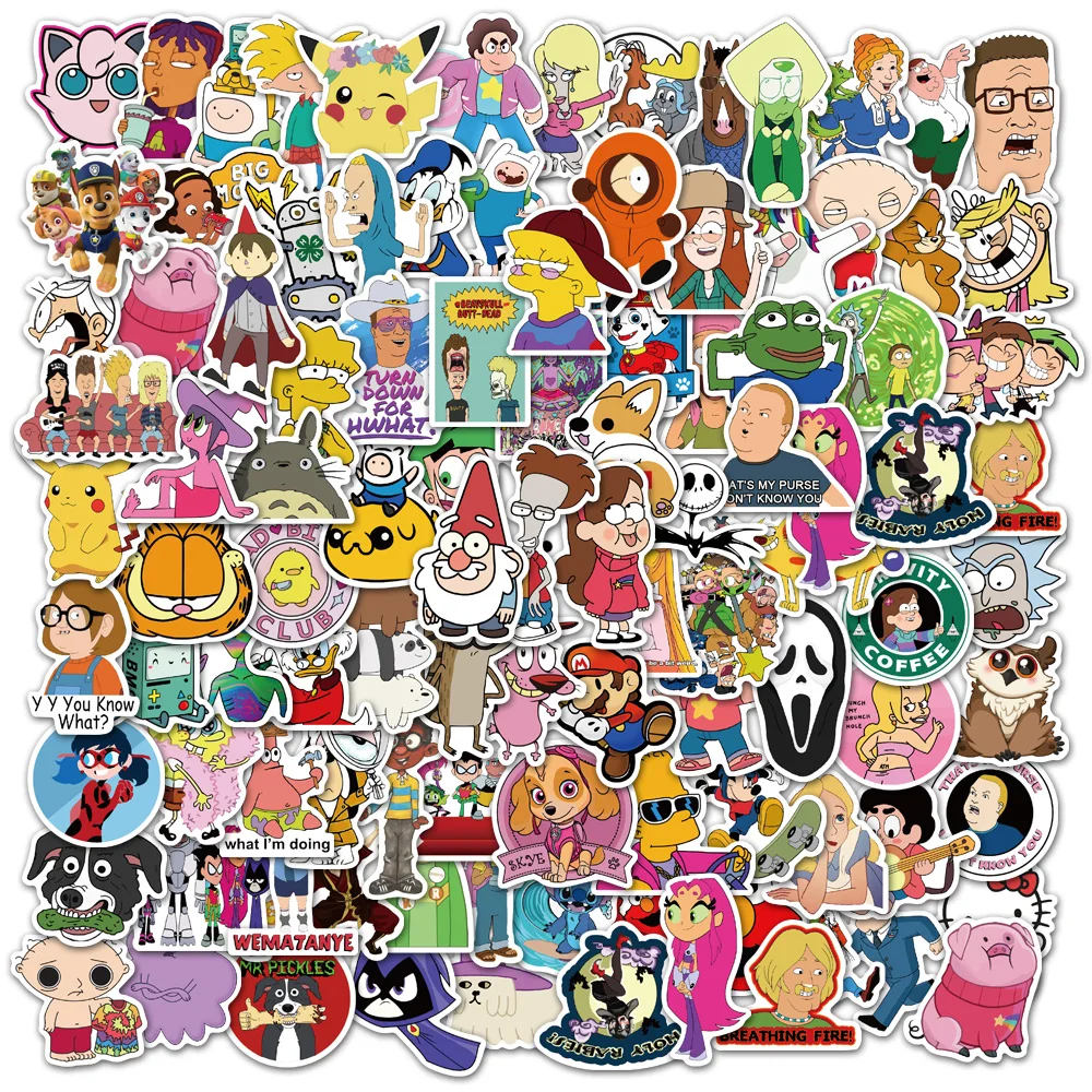 

10/50/100PCS Mixed Disney Cartoon Anime Stickers for Kids Teens Gift Waterproof Cute Decals for Skateboard Fridge Laptop Luggage