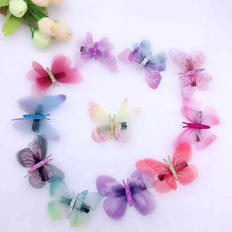 

Colorful Dream Chiffon Butterfly Cartoon Hairpin for Girls Children Fashion Hair Clips Transparent Barrettes Hair Accessories