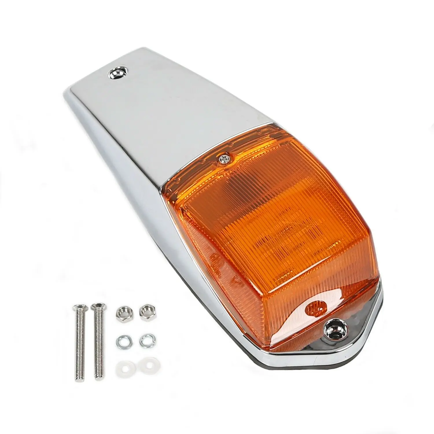 Cab Marker Lights Chrome 31 LED Peterbilt Kenworth Freightliner Roof Amber