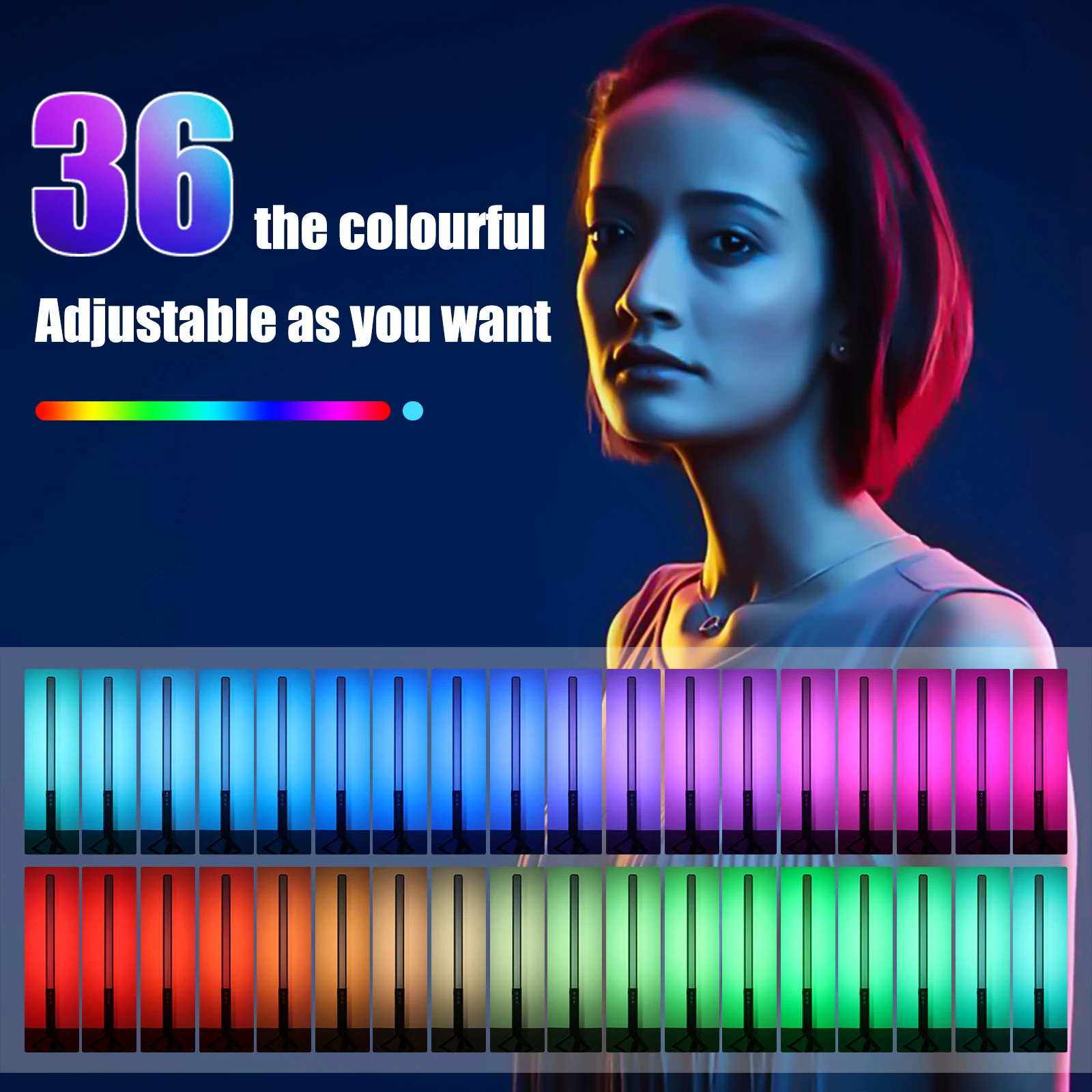 Фото LUXCEO Q508A RGB светильник для фотосъемки светодиодная портативная видеотрубка 3000K-6000K перезаряжаемая батарея студийная фотолампа для Youtube TikTok №3