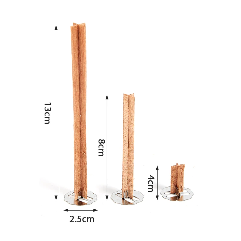 

10pcs/SET Cross Wood Candles Core for DIY Candle Making Supply Wooden Candle Wicks for Soy Wax