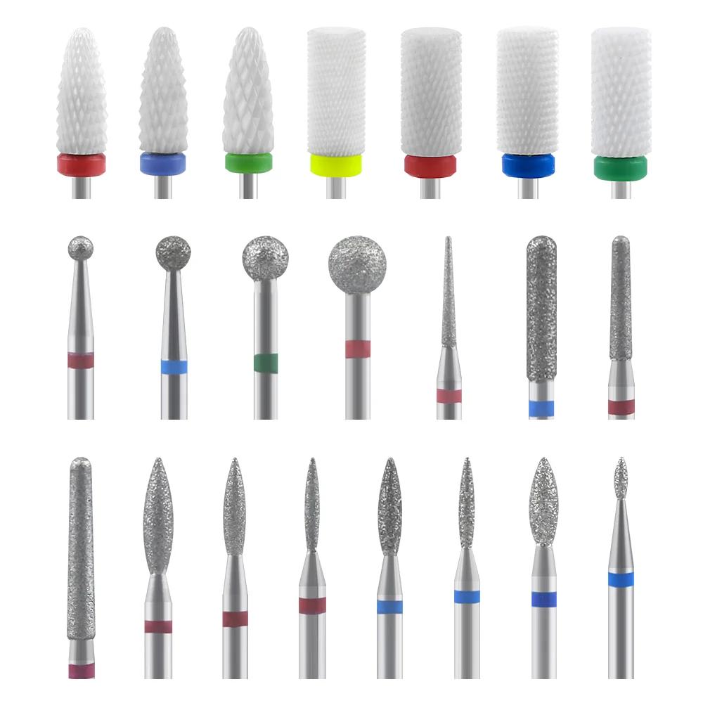 Бриллиантовая фреза стандартный набор карбидная для маникюра фрез