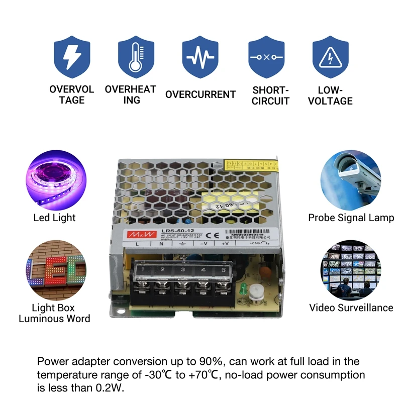 Импульсный источник питания Mean Well LRS LRS-50-12 50W 4.2A трансформатор