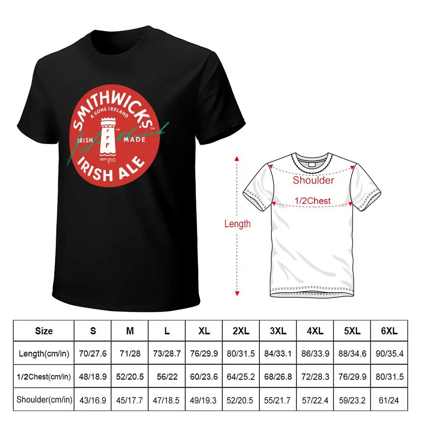 Фото Футболка Smithwicks Irish Ale Basic Plain Tee для весны и лета №2