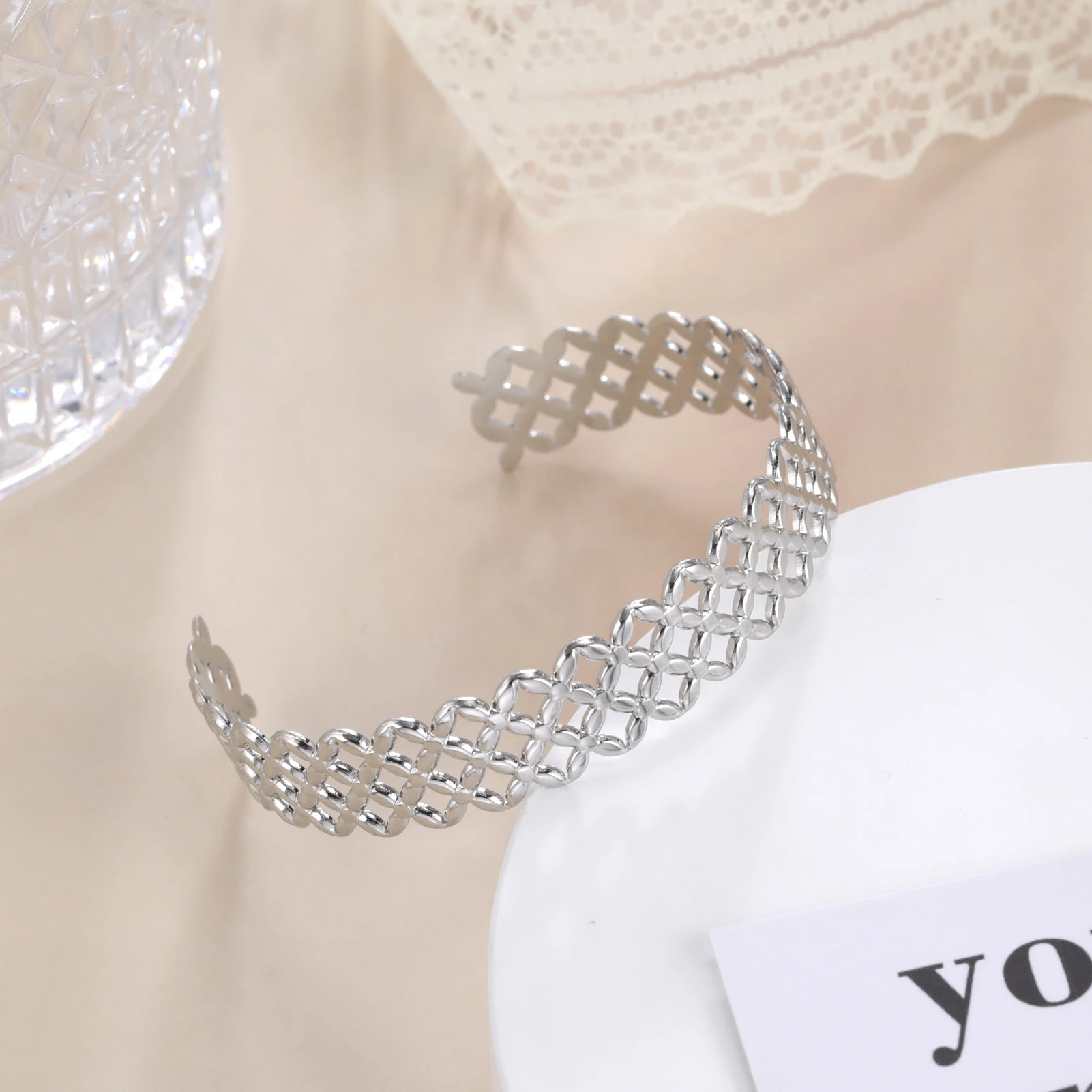 Skyrim Богемный Женский Браслет-манжета с вырезами из нержавеющей стали золотого