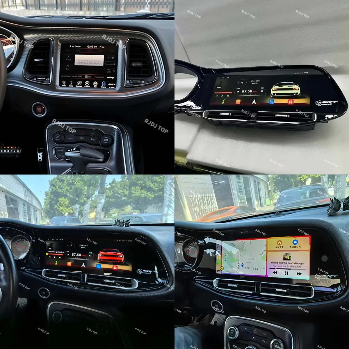 

12,3 "для Dodge Challenger SRT Hellcat 2015-2023 Android 13.0 автомобильный радиоплеер GPS-навигация авто стерео мультимедийный видеоблок