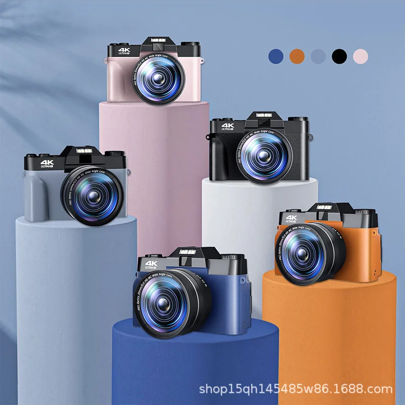 

4k Digital Camera Vlog Camera for WiFi 30MP Ultra HD 16X Digital Zoom Fill Light Face Detection Video Camera