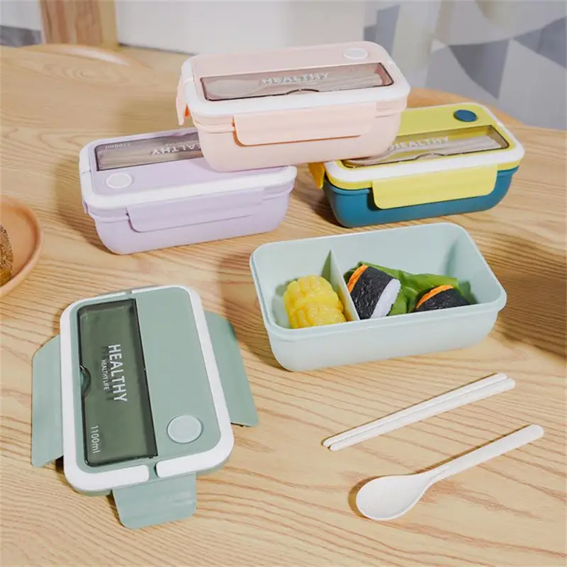 

Portable Food Storage Container Microwave Oven Heating New Bento Box Plastic Hermetic Lunch Box Kitchen Accessories
