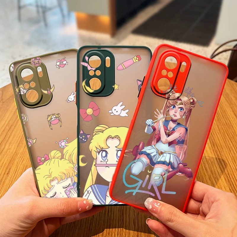 

Hot Anime Sailor Moon For Xiaomi Redmi 10 9 9A 9C 9AT 8 8A 7 7A 6 6A 5 Plus 4X 2022 Frosted Translucent Hard Phone Case Fundas