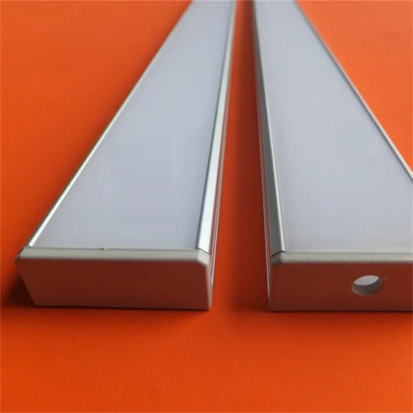 2m/pcs Led Strip Channel Profile 6063 T5 Alloy Anodized Led Aluminum W26mm*H10mm Is Alloy Decorative Illumination Flat Silver