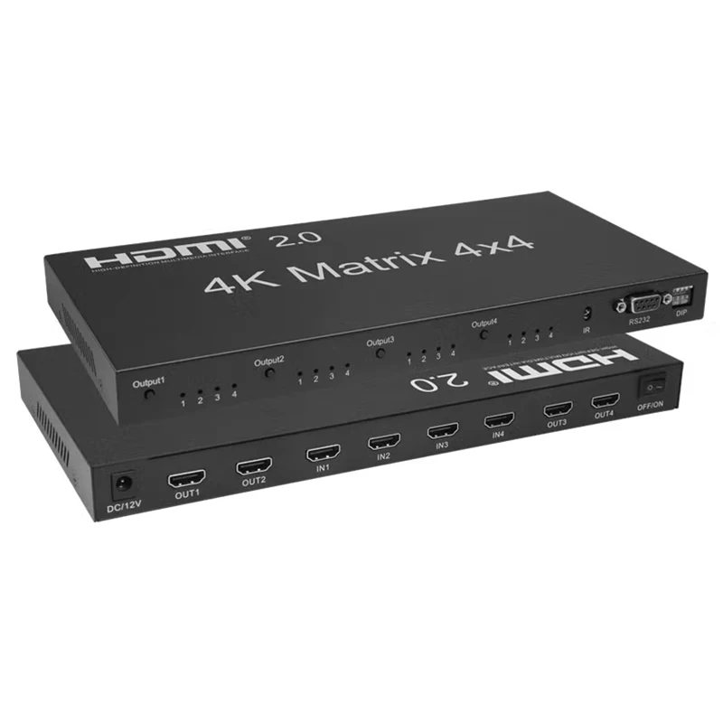 

2323 LSM 4K 60 Гц HDMI 2,0 матрица 4x4 4 4x2 6x2 2x4 HDMI матрица 4x2 HDMI коммутатор сплиттер 4 в 4 выхода с RS232 и EDID