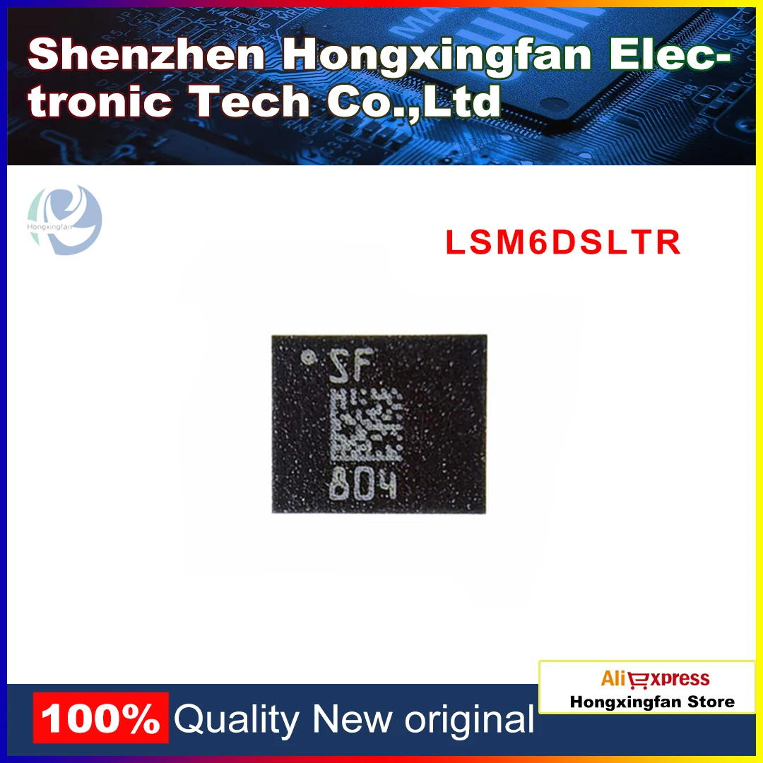 

10PCS LSM6DSLTR 6-axis Gyro sensor Accelerometer Gyroscope LGA14 IC Chip