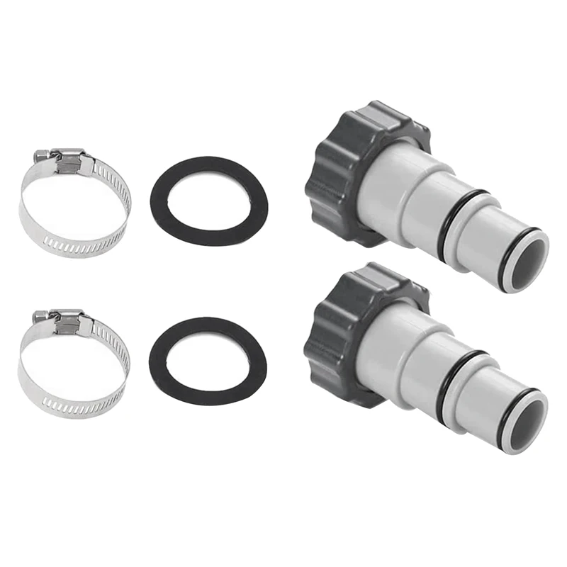 

2PCS Pool Threaded Connection Pumps Conversion Adapter For Intex Pool,Converts 1.25 To 1.5 Inch Pool Hose Pool Part