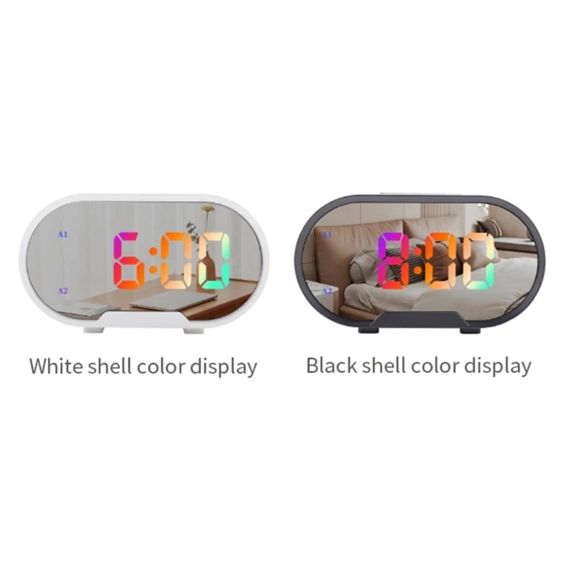 Compact And Functional Digital Alarm Clock Plastic Material Bedside Clock Perfect Gift For Teens