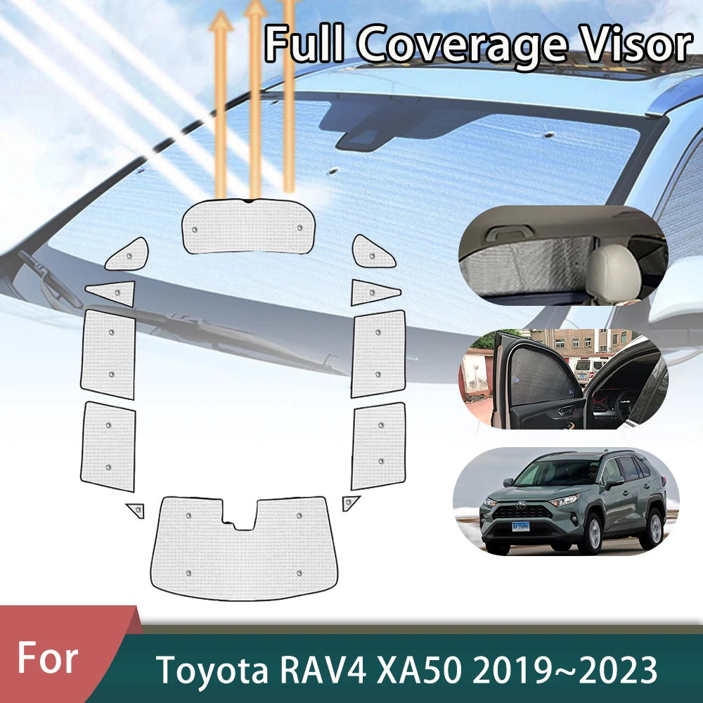 Автомобильные солнцезащитные козырьки с полным покрытием для Toyota RAV4 XA50 Suzuki Across