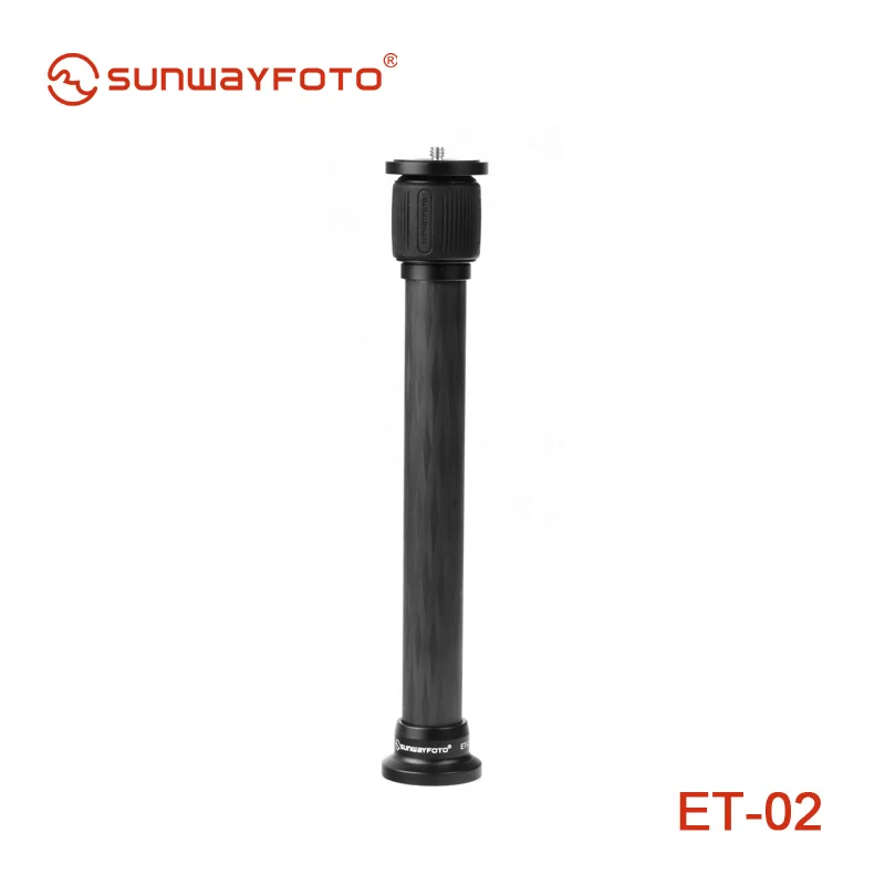 SUNWAYFOTO ET-02 Tripod Extension Tube 24mm Carbon Fiber Material for Tripod with 1/4 -3/8 Screw for Dslr Camera Accessories