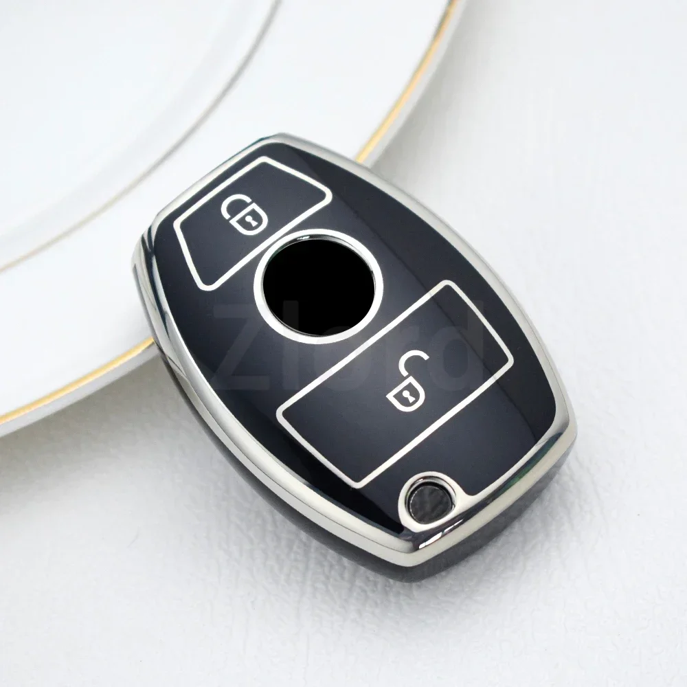 

Для Mercedes Benz A C E S G Class GLA CLA GLK GLC CLS W204 W463 W176 W251 W205 AMG Чехол для автомобильного дистанционного ключа из ТПУ, чехол-брелок