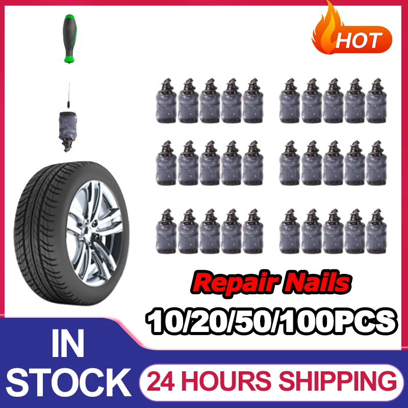 Набор резиновых гвоздей для ремонта автомобильных шин 10-100 шт.